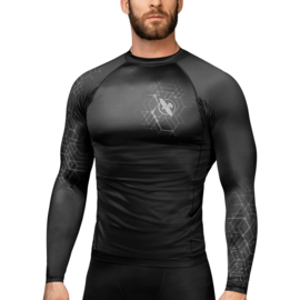 Hayabusa Geo Long Sleeve Rashguard - Zwart, Grijs