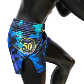 Fairtex BS1916 Golden Jubilee Luster Muay Thai Shorts - blauw