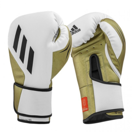 Adidas Speed ​​Tilt 350V Pro Training Boxing Gloves - White/Gold