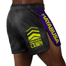 Hayabusa Icon Mid-Length Fight Shorts - Black / Neon