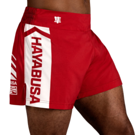 Hayabusa Icon Kickboxing Shorts - rood / wit