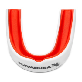 Hayabusa Combat Mouthguard - White/Red - Adult