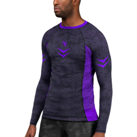 Hayabusa Arrow Ranked Long Sleeve Rashguard - Paars