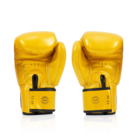 Fairtex BGV19 Deluxe Tight-Fit Bokshandschoenen - Goudgeel