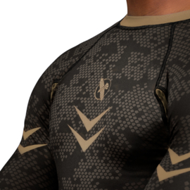 Hayabusa Arrow Ranked Long Sleeve Rashguard - Brown