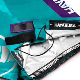 Hayabusa Icon Mid-Length Fight Shorts - Teal / White