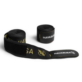 Hayabusa Deluxe Handwraps - Zwart/goud - 4,5 meter