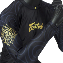 Fairtex RG6 Pro Long Sleeves Rashguard - Ninlapat - zwart/goud