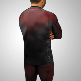 Hayabusa Geo Long Sleeve Rashguard - Black, Red