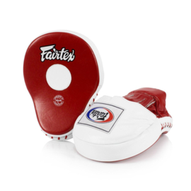 Fairtex Ultimate Contoured Focus Mitts - Wit / Rood