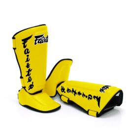 Fairtex SP7 Twister - afneembare Wreef en Scheenbeschermers  - Geel