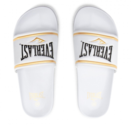 Everlast Side Slippers - men's sizes - white/gold