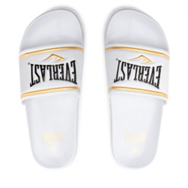 Everlast Side Slippers - women's sizes - white/gold