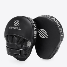 Sanabul Essential Curved Punch Mitts - zwart, zilver