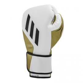 Adidas Speed ​​Tilt 350V Pro Training Boxing Gloves - White/Gold