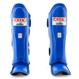 Yokkao Matrix Shin Guards - Leather - Blue