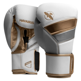 Hayabusa T3 Boxing Gloves - White / Gold