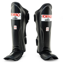 Yokkao Matrix Shin Guards - Leather - Black