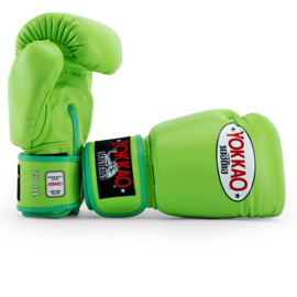 Yokkao Matrix Bokshandschoenen - Leer - Lime Zest