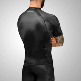 Hayabusa Geo Short Sleeve Rashguard - Zwart, Grijs