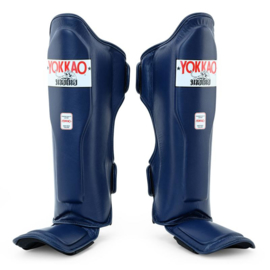 Yokkao Matrix Shin Guards - Leather - Evening Blue