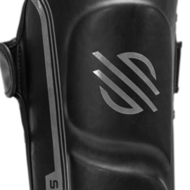 Sanabul Core Series Hook and Loop Shin Guards - black and metal