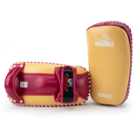 Yokkao Free Style Kicking Pads - Leer - Mango / Cerise