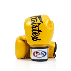 Fairtex Deluxe Tight-Fit Boxing Gloves - Golden Yellow