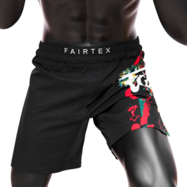 Fairtex AB13 Wild Board Shorts - MMA Shorts - zwart/rood/groen