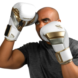 Hayabusa T3 Boxing Gloves - White / Gold