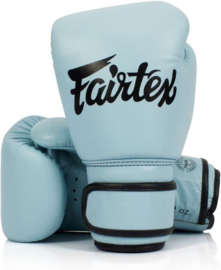 Fairtex BGV20 Genuine Leather Bokshandschoenen - echt leer - pastel blauw