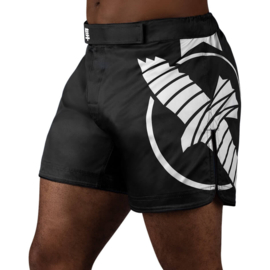 Hayabusa Icon Mid-Length Fight Shorts - Black / White