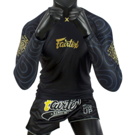 Fairtex Pro Long Sleeves Rashguard - Ninlapat - zwart/goud
