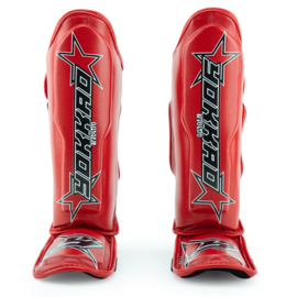 Yokkao Institution Shinguards - Microfiber - red