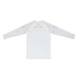 Fairtex Pro Long Sleeves Rashguard - Hanuman -white/gold