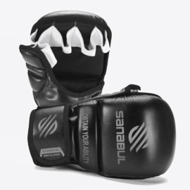 Sanabul Essential 7 oz MMA Hybrid Sparring Gloves - black/silver