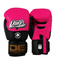 Danger Evolution Black Wrist Bokshandschoenen - Semi Leer - roze/zwart