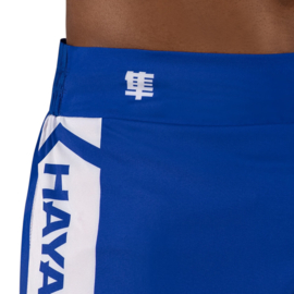 Hayabusa Icon Kickboxing Shorts - blauw / wit