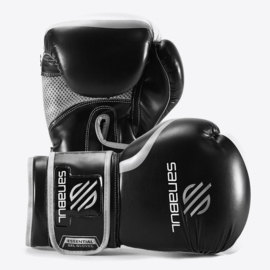 Sanabul Essential Gel Boxing Gloves - black/silver