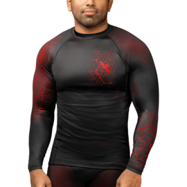 Hayabusa Geo Long Sleeve Rashguard - Black, Red