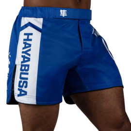 Hayabusa Icon Mid-Length Fight Shorts - Blue / White