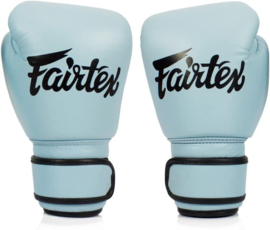 Fairtex BGV20 Genuine Leather Bokshandschoenen - echt leer - pastel blauw