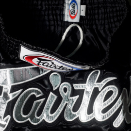 Fairtex Muay Thai Shorts - Eternal Silver - zwart/zilver