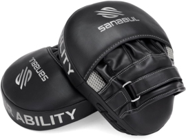 Sanabul Essential Curved Punch Mitts - zwart, zilver