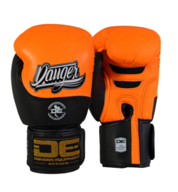 Danger Evolution Black Wrist Bokshandschoenen - Semi Leer - oranje/zwart