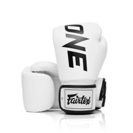 ONE Championship x Fairtex Boxing Gloves - Leather - white
