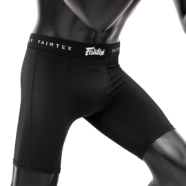Fairtex Compression Shorts met Athletic Cup Kruisbeschermer - zwart