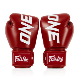 ONE Championship x Fairtex Boxing Gloves - Leather - red