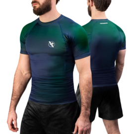 Hayabusa Fusion Short Sleeve Rashguard - blauw/groen