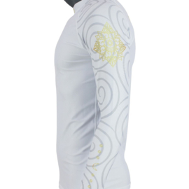 Fairtex Pro Long Sleeves Rashguard - Hanuman -white/gold
